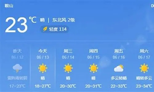 鞍山天气预报15天查询最新消息的简单介绍